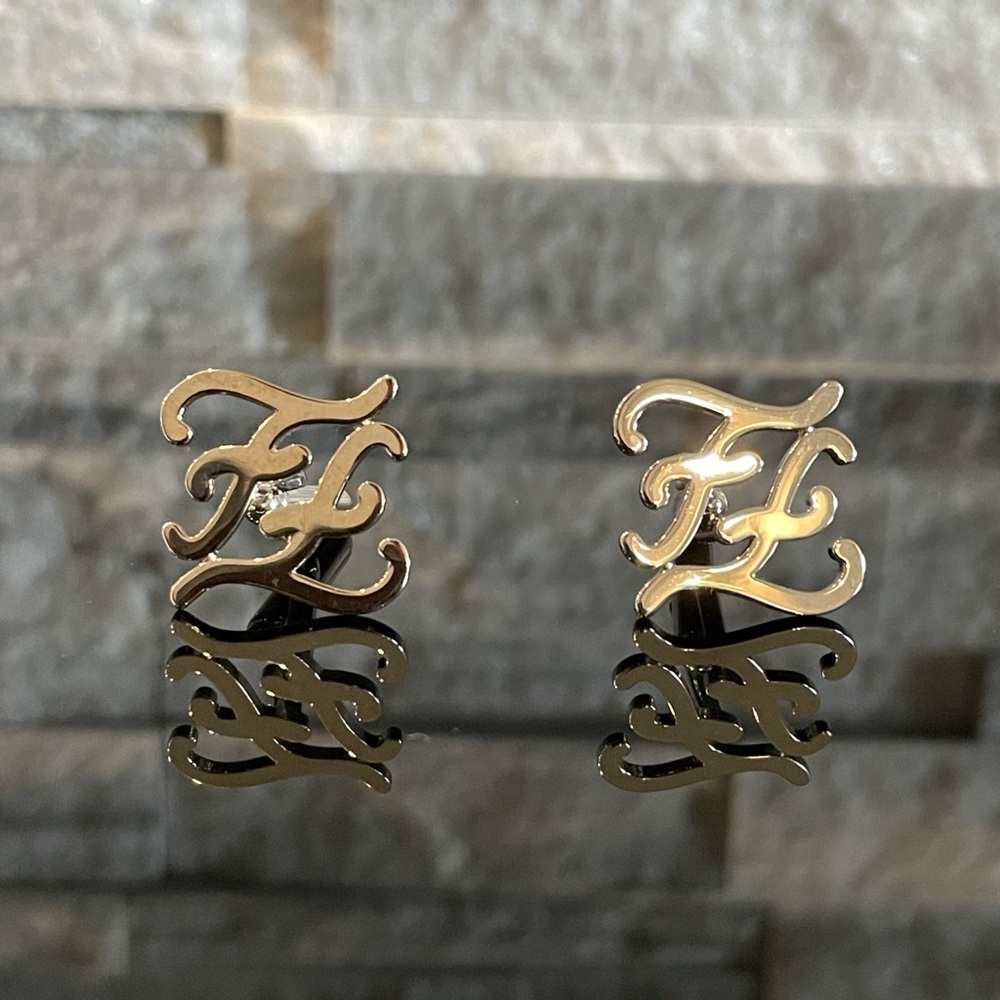 Fendi FF Karligraphy Cuff Links